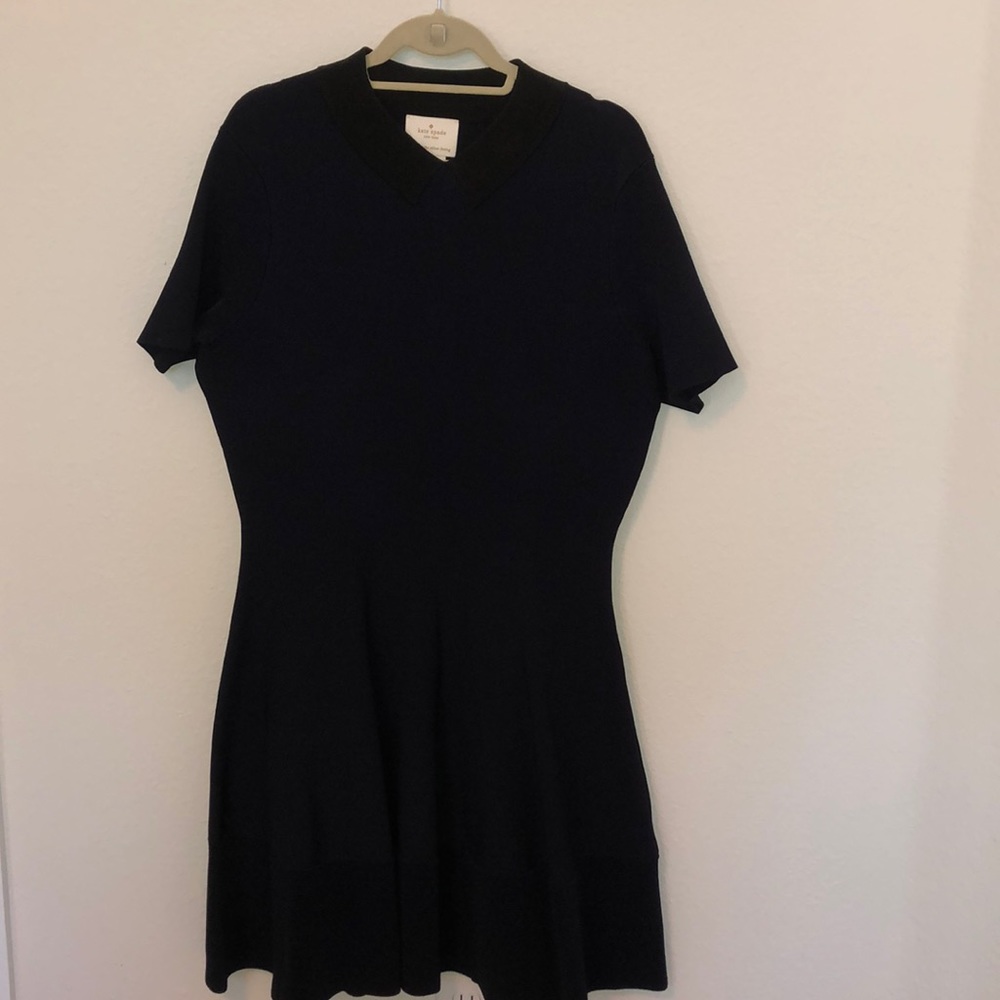 Kate Spade navy and black trompe l’oeil dress XL